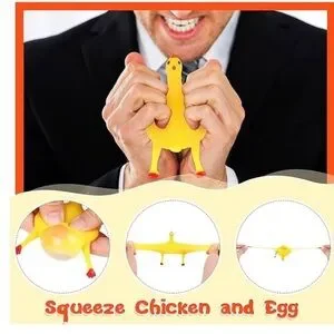 Accessories | Funny Rubber Chicken Laying Egg Stress Relief Keychain ...